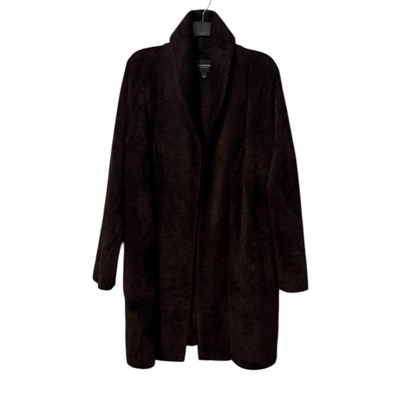 Liverpool Los Angeles 1X Open Front Fuzzy Mink Shawl Coatigan Coat LY8D66SW58 - Picture 2 of 8